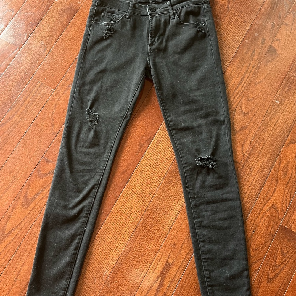 Articles of Society Black Distressed Skinny Jeans